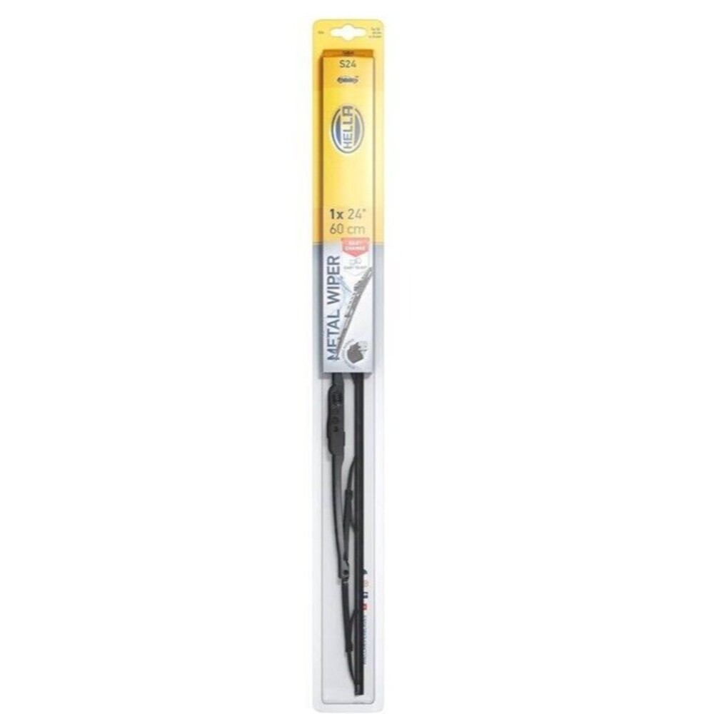 Single Hella Metal Wiper Blade S24 24” Streak Free Rubber New